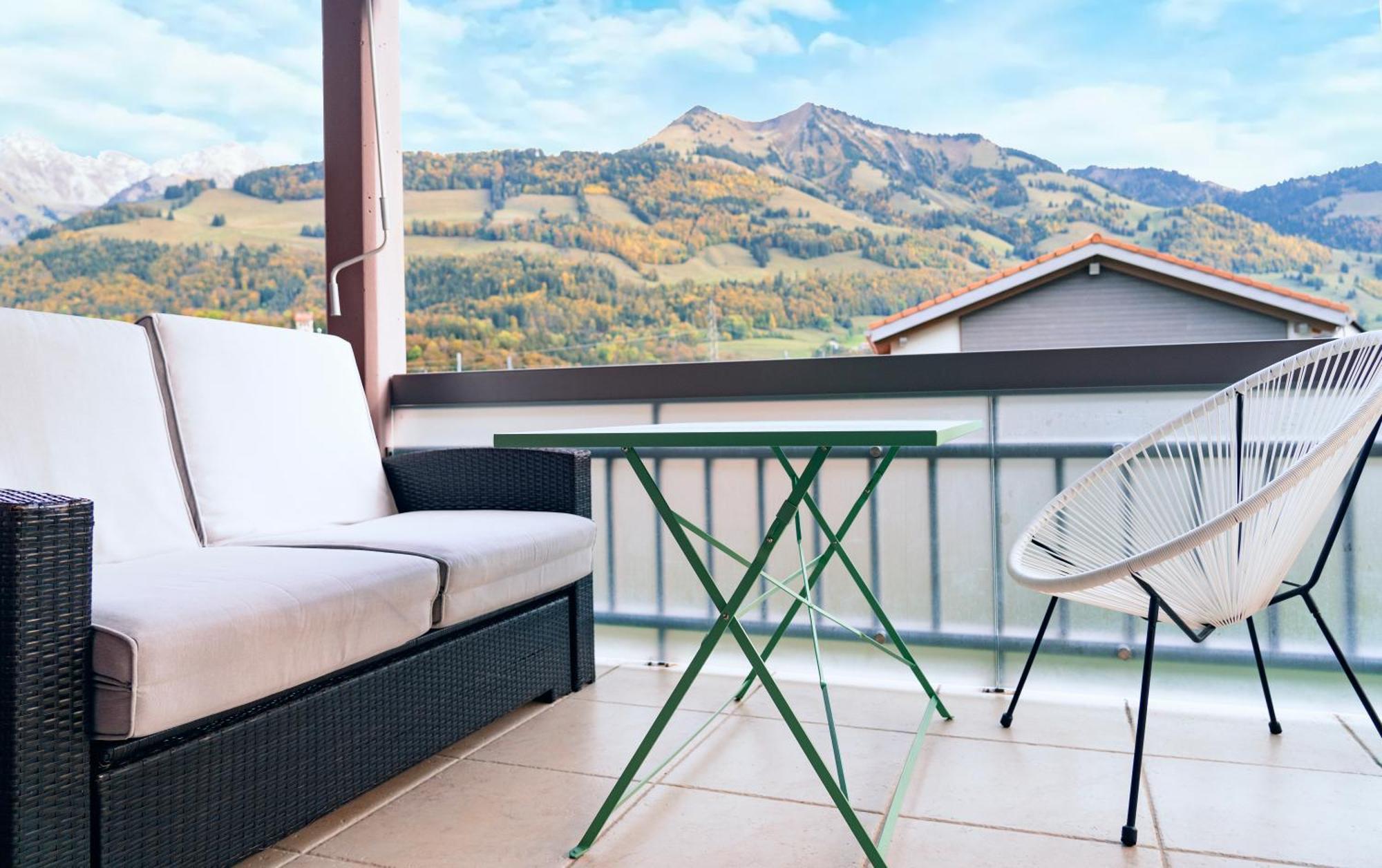Gruyere Alpes Appartement 3 Chambres Bbq Parking Neirivue Εξωτερικό φωτογραφία